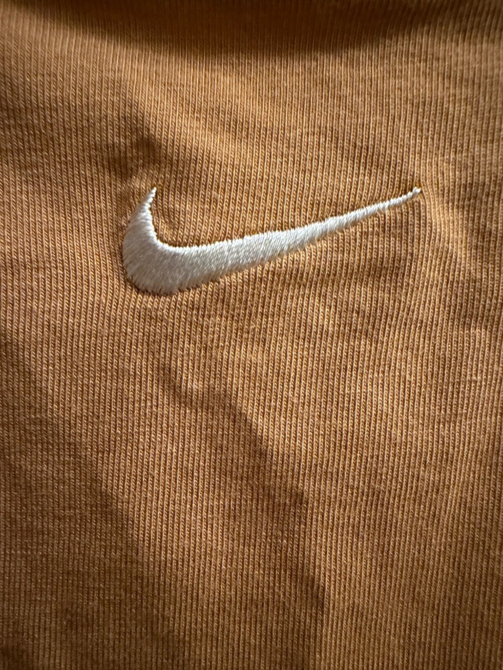 NWT Nike Sportswear Chill Knit Ruched Short Sleeve Top Large Yellow Ochre - Picture 5 of 8